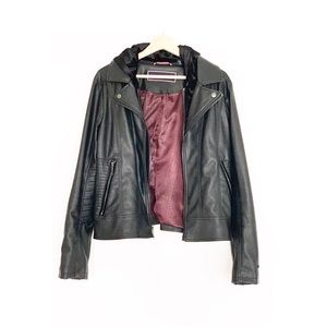 Tommy Hilfiger black Jacket.  genuine leather